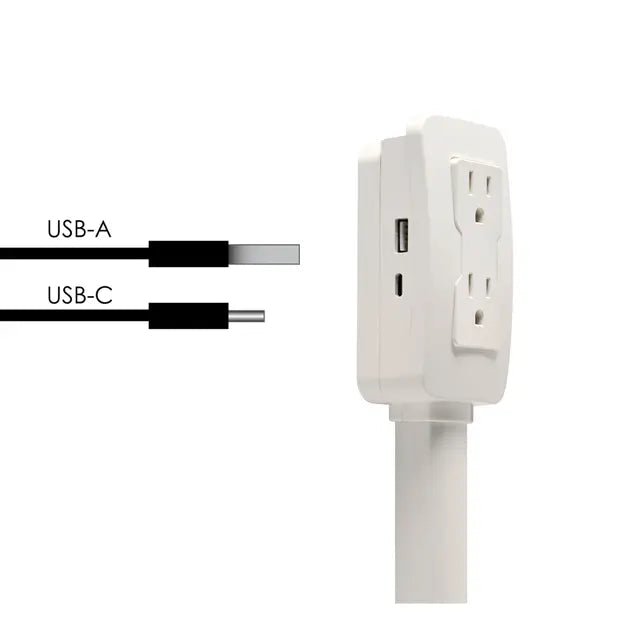 FlexiOutlet™ Extendable Wall Plug - Brings Hidden Outlets Within Easy Reach