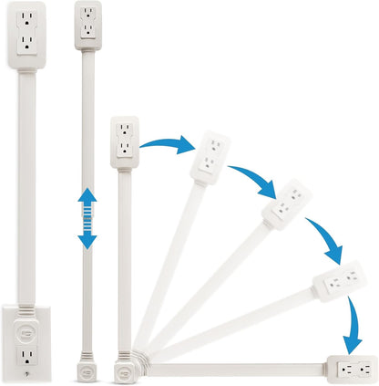 FlexiOutlet™ Extendable Wall Plug - Brings Hidden Outlets Within Easy Reach