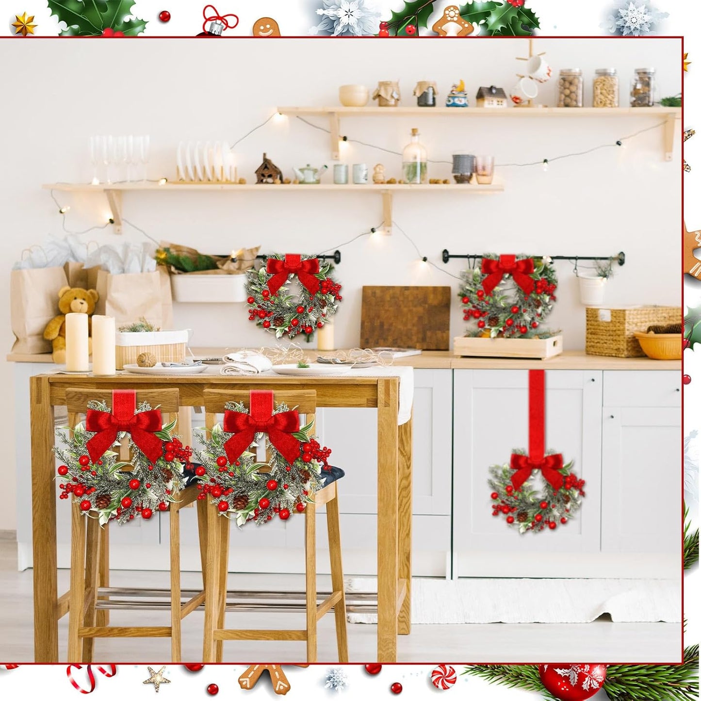 BerryBows™ Christmas Wreath Set - Instantly Transforms Your Home with Festive Charm
