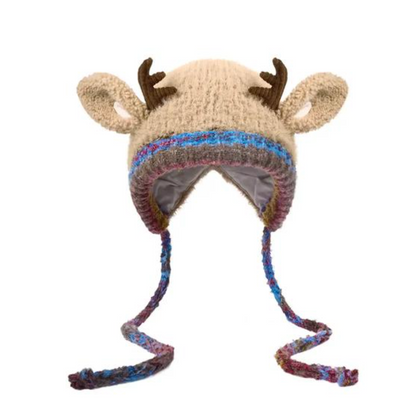 SnugDeer™ Fluffy Winter Antler Hat - Stay Warm & Cute All Winter + Converts Into a Storage Bag