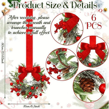 BerryBows™ Christmas Wreath Set - Instantly Transforms Your Home with Festive Charm